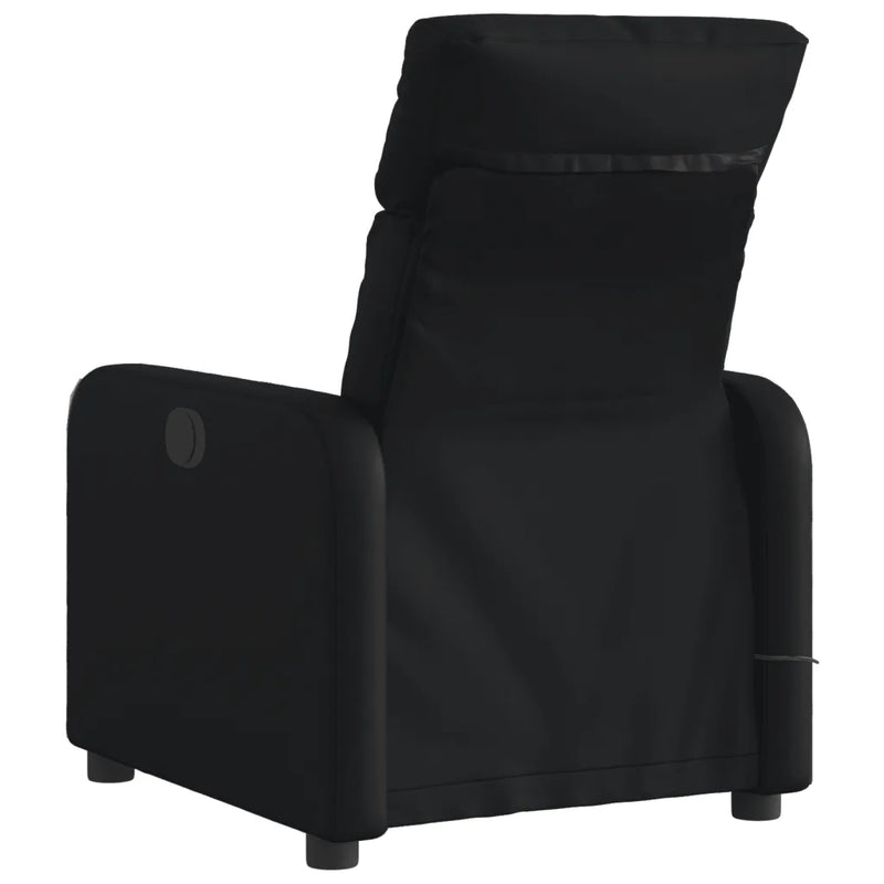 Electric Massage Recliner Chair Black Faux Leather