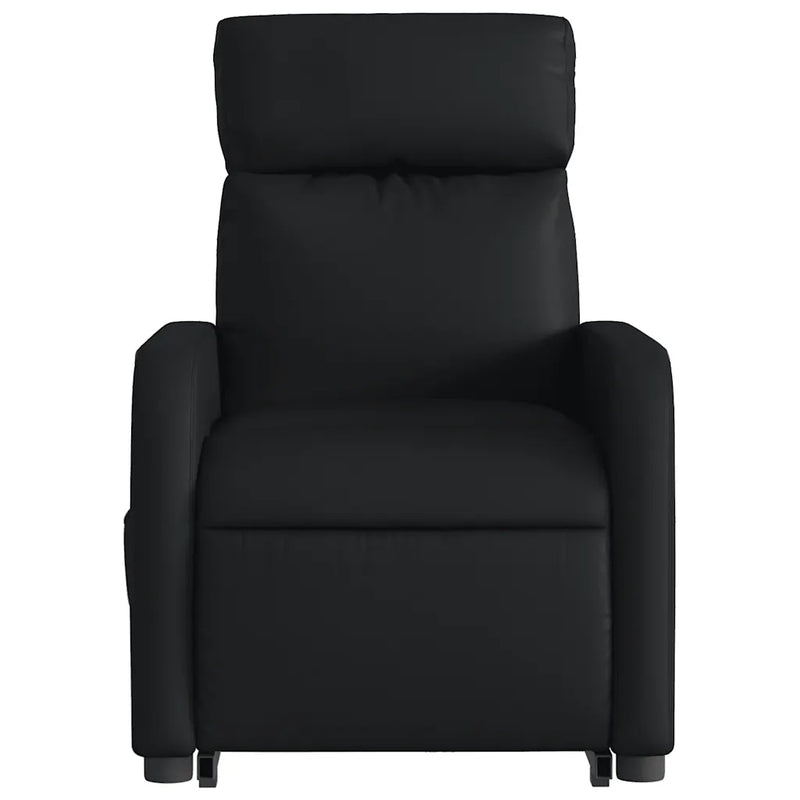Stand up Massage Recliner Chair Black Faux Leather
