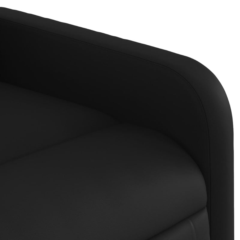 Electric Stand up Massage Recliner Chair Black Faux Leather