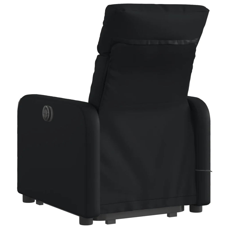 Electric Stand up Massage Recliner Chair Black Faux Leather