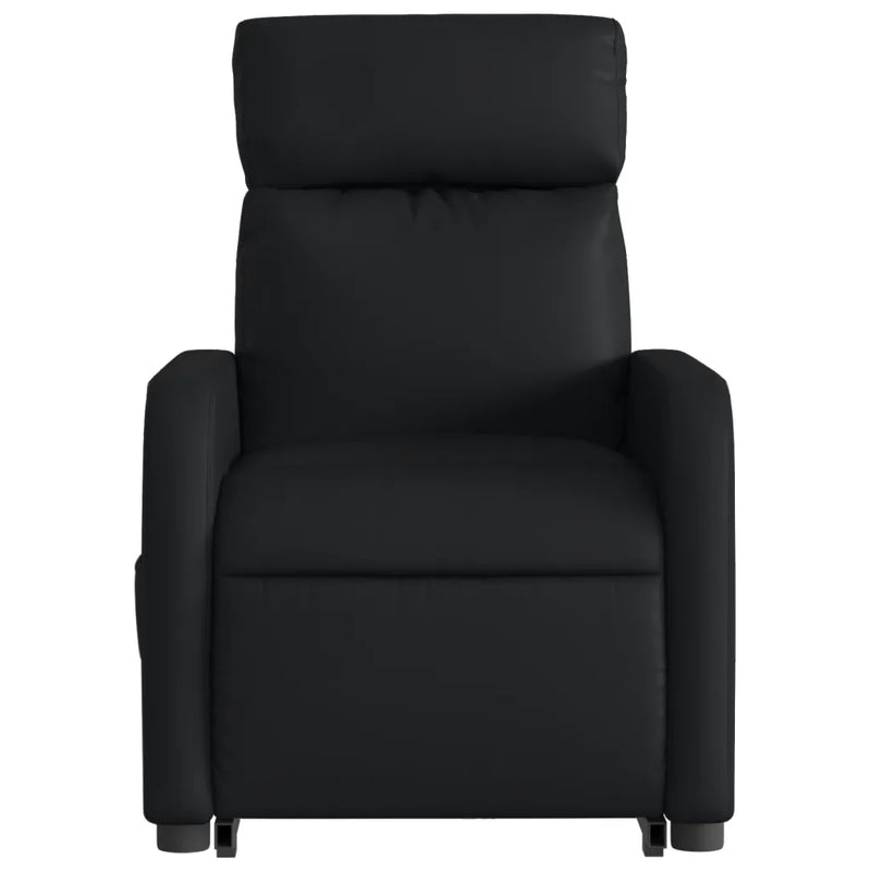 Electric Stand up Massage Recliner Chair Black Faux Leather