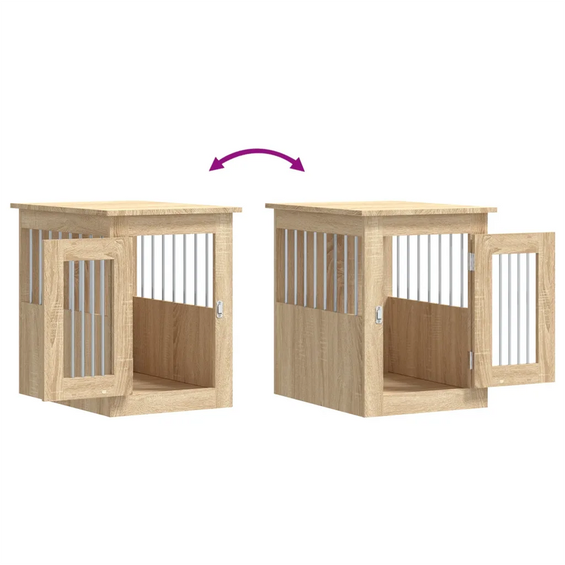 Dog Crate Furniture Sonoma Oak 45x62x59 cm Engineered Wood