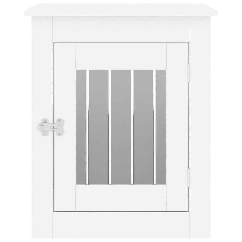 vidaXL Dog Crate Furniture White 55x75x65 cm Engineered Wood