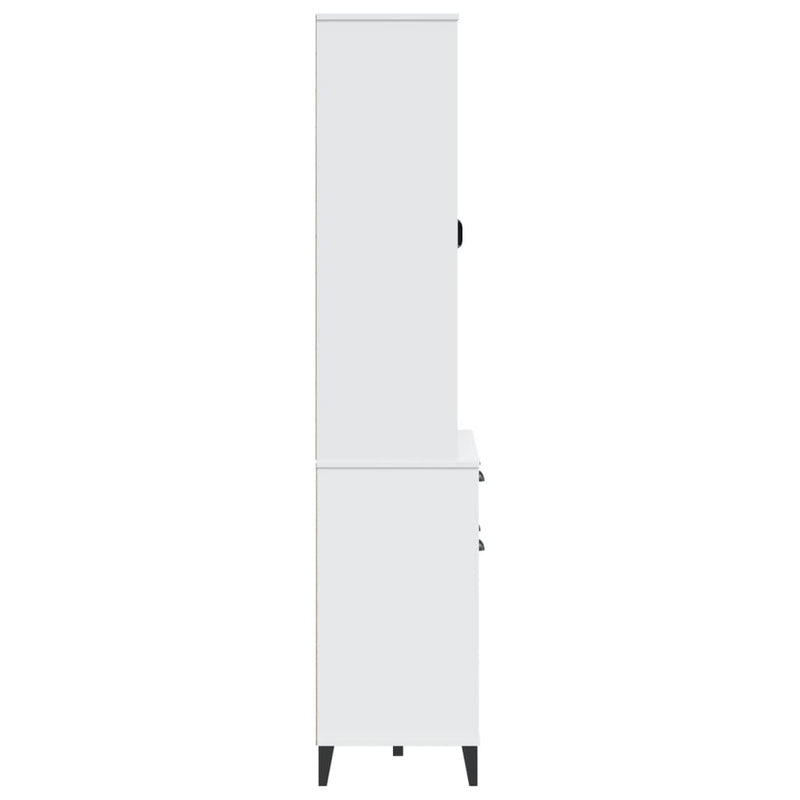 Highboard VIKEN White 80x40x190 cm Solid Wood Pine