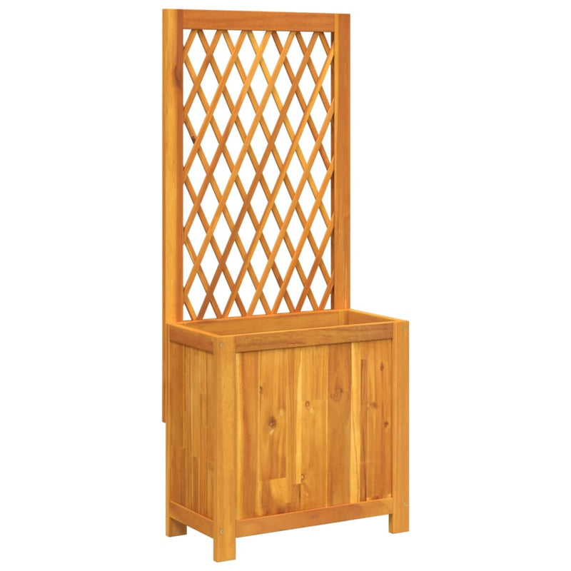 Planter with Trellis 55x29.5x132 cm Solid Wood Acacia