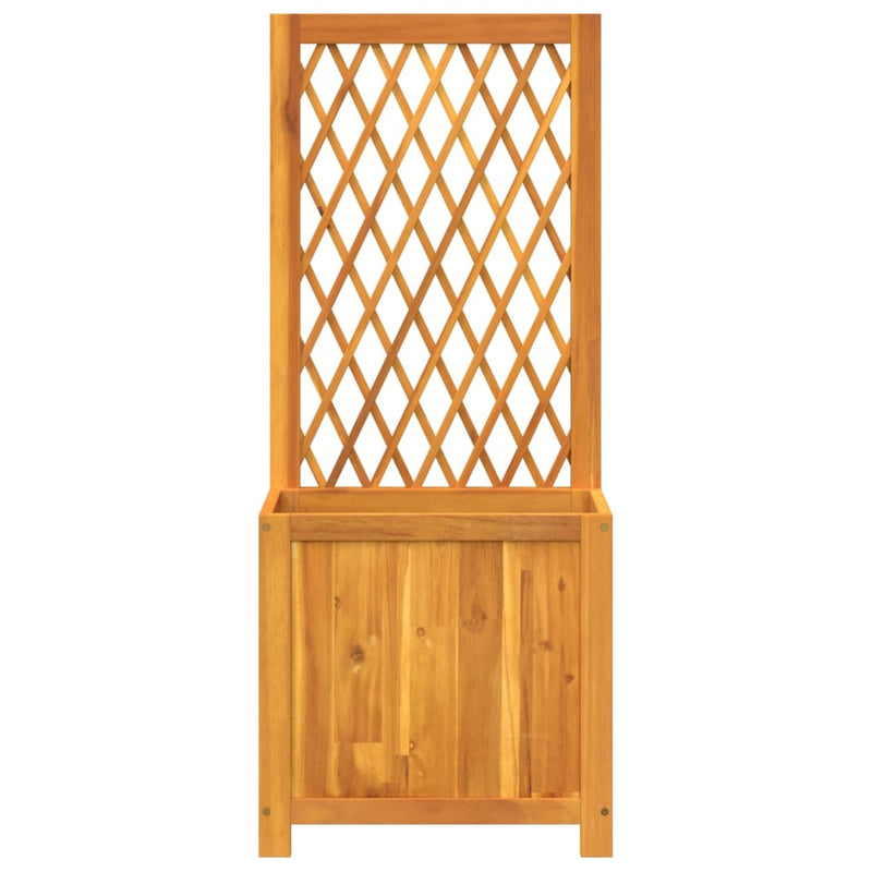 Planter with Trellis 55x29.5x132 cm Solid Wood Acacia