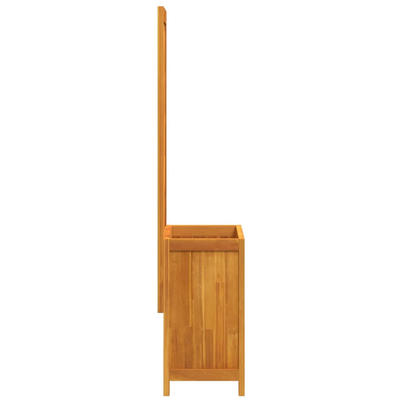 vidaXL Planter with Trellis 55x29.5x132 cm Solid Wood Acacia