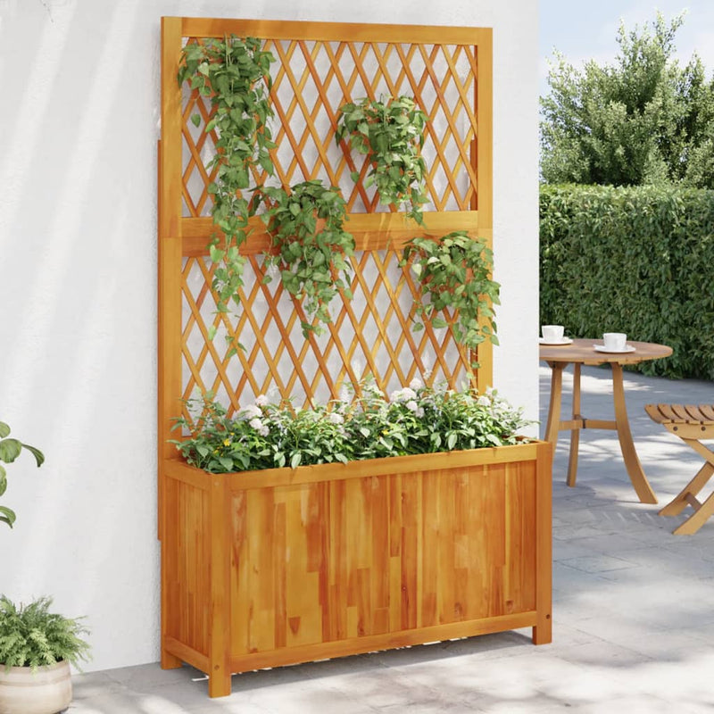 Planter with Trellis 100x32x165 cm Solid Wood Acacia