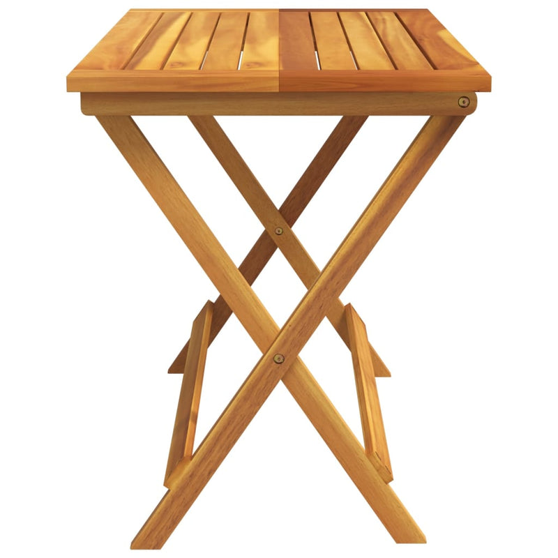 vidaXL Folding Garden Table 90x52.5x65 cm Solid Wood Acacia