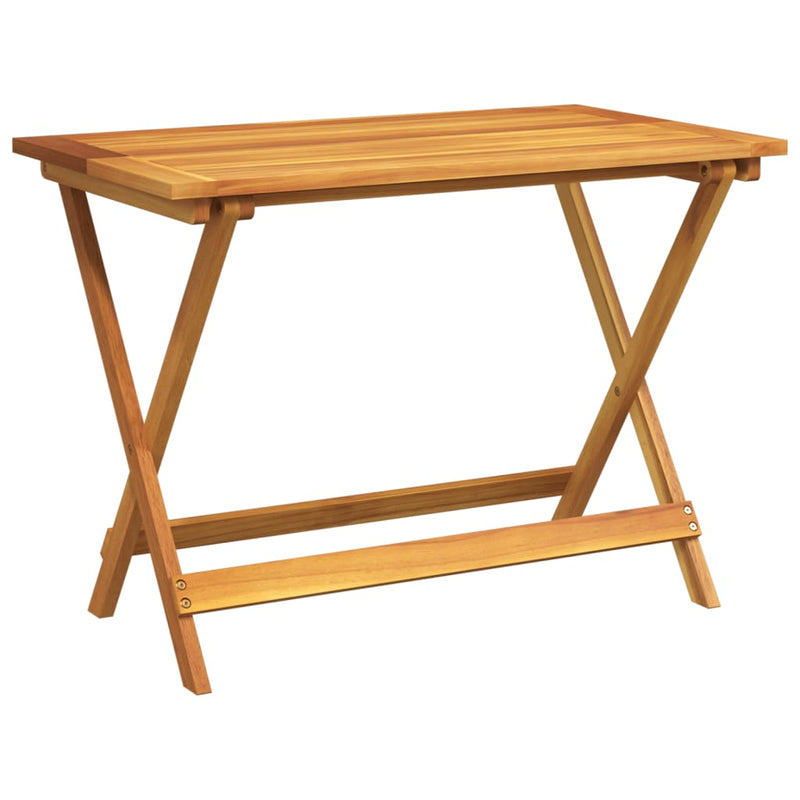 vidaXL Folding Garden Table 90x52.5x65 cm Solid Wood Acacia