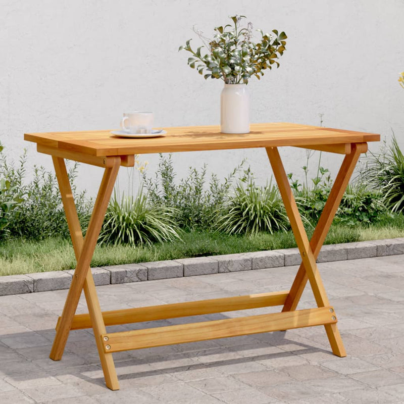 vidaXL Folding Garden Table 90x52.5x65 cm Solid Wood Acacia
