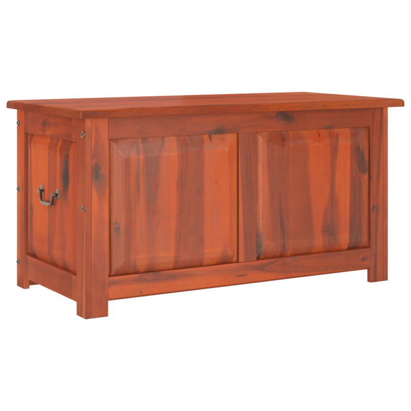 Storage Chest with Lid Brown Solid Wood Acacia