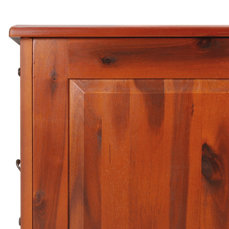 Storage Chest with Lid Brown Solid Wood Acacia