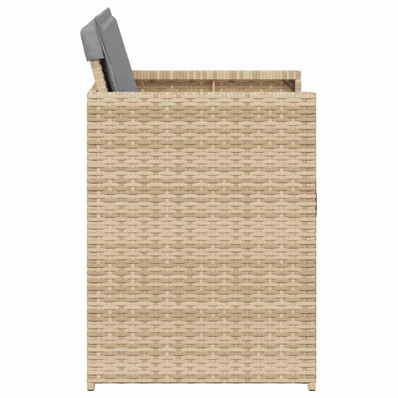 vidaXL Garden Chairs with Cushions 4 pcs Mix Beige Poly Rattan