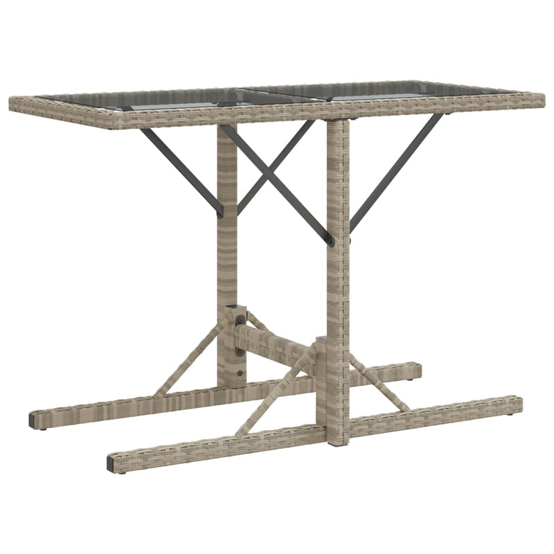 vidaXL 3 Piece Bistro Set with Cushions Light Grey Poly Rattan
