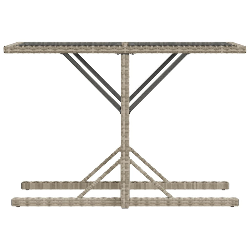 vidaXL 3 Piece Bistro Set with Cushions Light Grey Poly Rattan