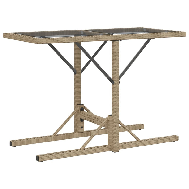 vidaXL 3 Piece Bistro Set with Cushions Mix Beige Poly Rattan