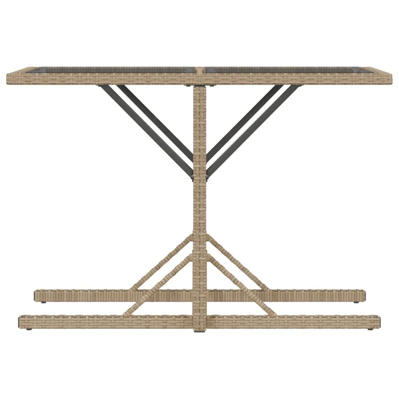 vidaXL 3 Piece Bistro Set with Cushions Mix Beige Poly Rattan
