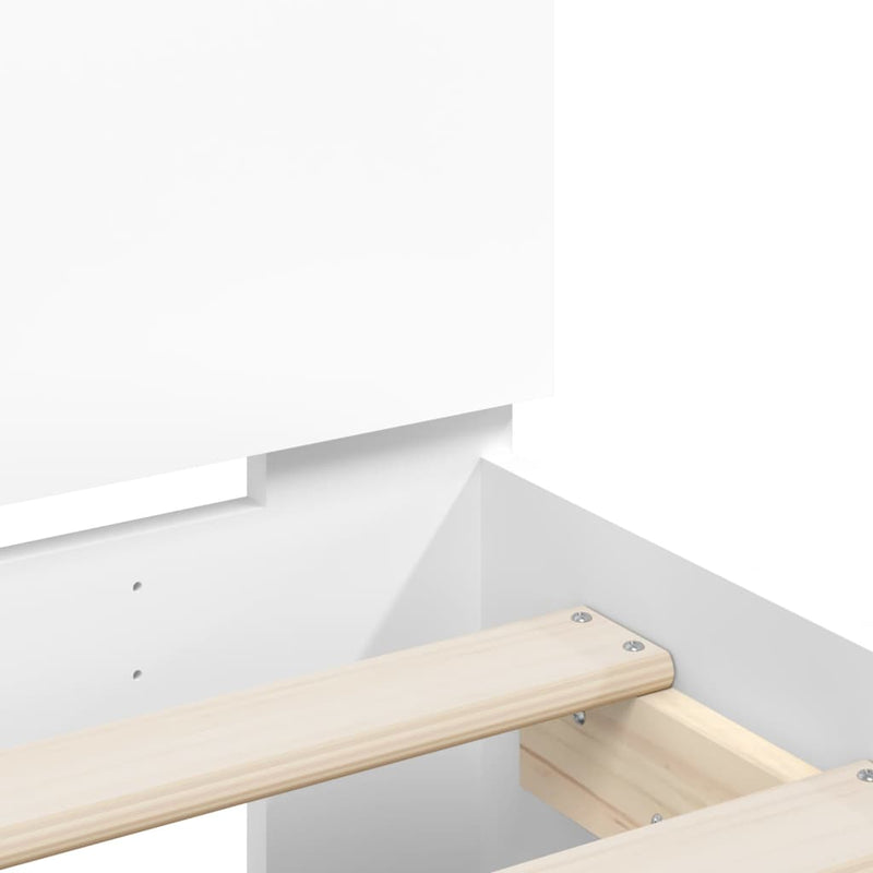 Bed Frame with Headboard White 90x190 cm Engineered wood