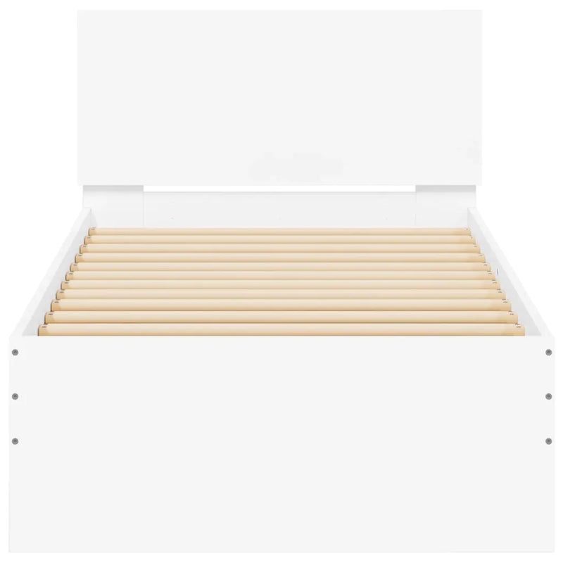 Bed Frame without Mattress with LED Lights White 90x190 cm