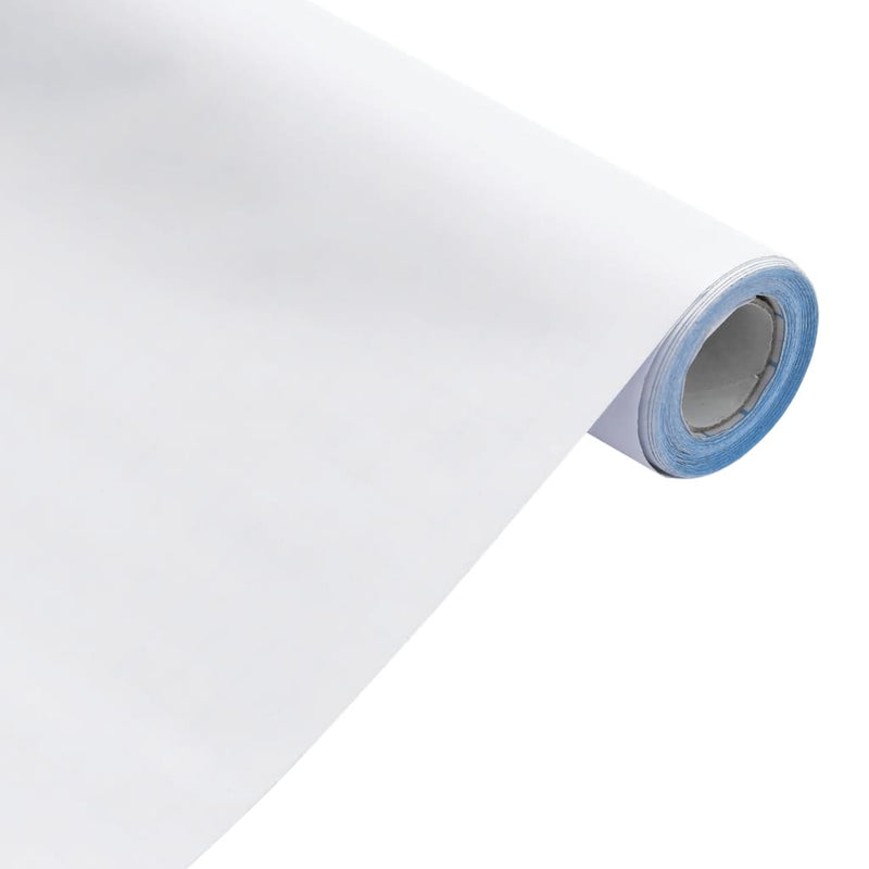 vidaXL Furniture Sticker Self-Adhesive Matte White 90x500 cm PVC