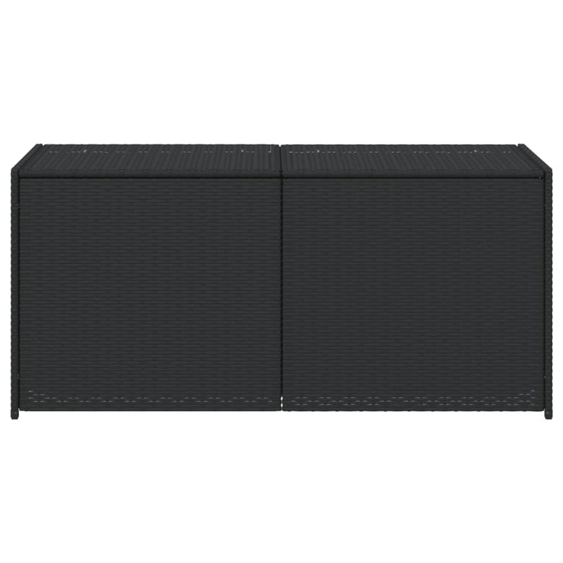 vidaXL Garden Storage Box Black 283L Poly Rattan