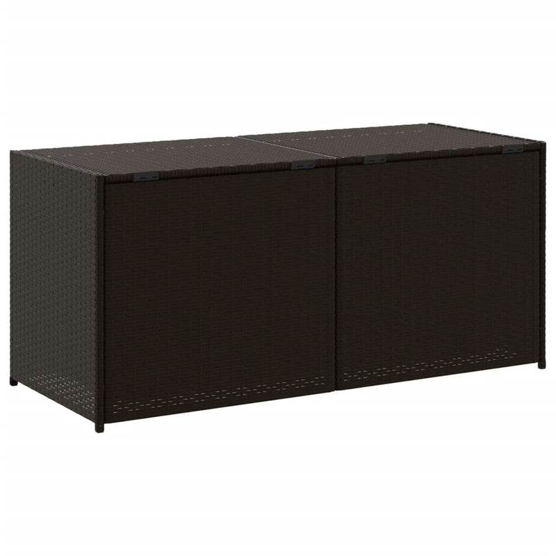 Garden Storage Box Brown 283L Poly Rattan