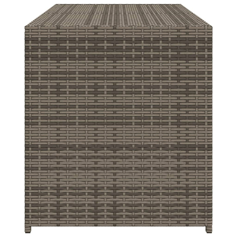 vidaXL Garden Storage Box Grey 283L Poly Rattan