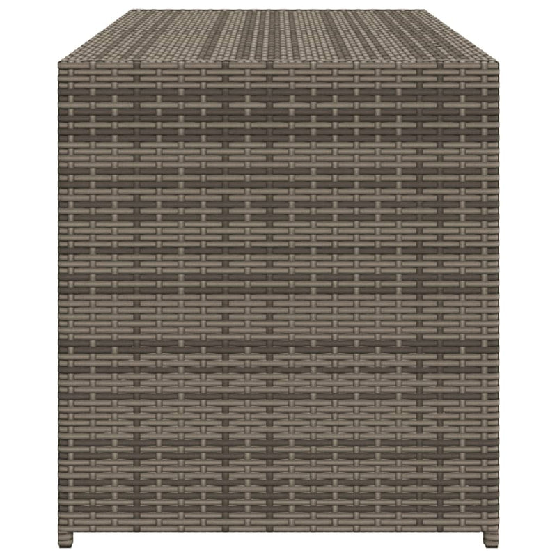 Garden Storage Box Grey 283L Poly Rattan