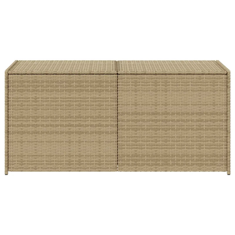 Garden Storage Box Mix Beige 283L Poly Rattan
