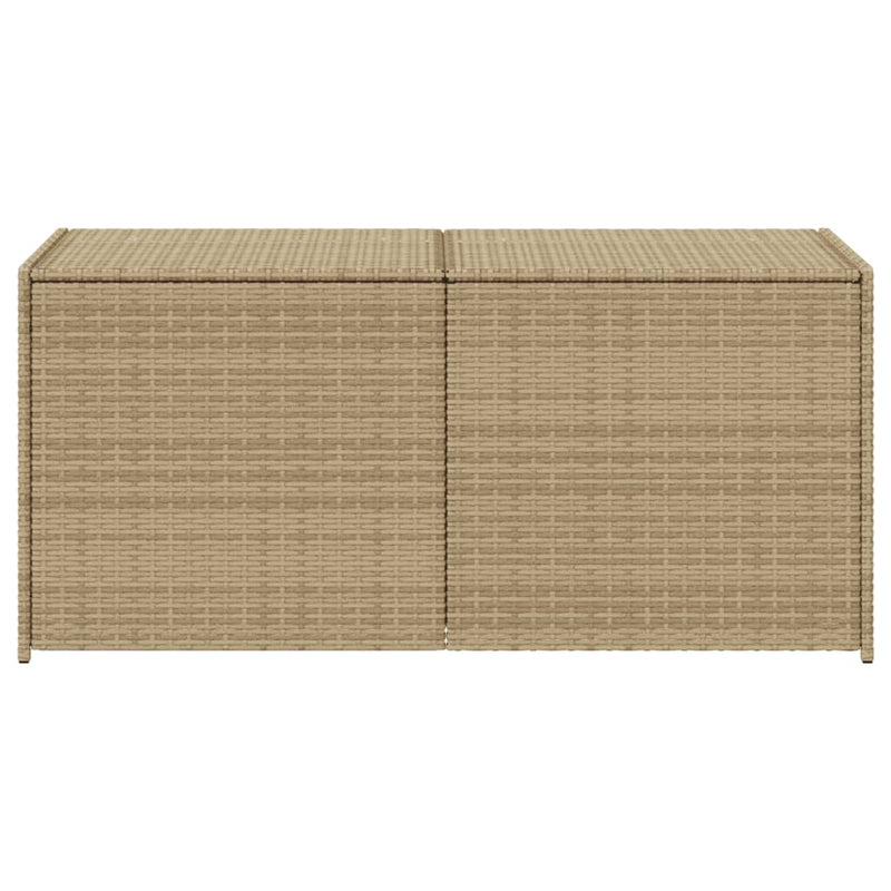 Garden Storage Box Mix Beige 283L Poly Rattan