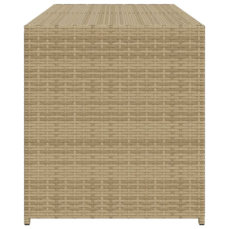 Garden Storage Box Mix Beige 283L Poly Rattan