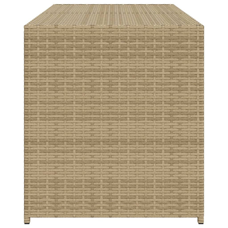 Garden Storage Box Mix Beige 283L Poly Rattan