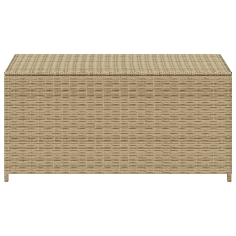 Garden Storage Box Mix Beige 190L Poly Rattan