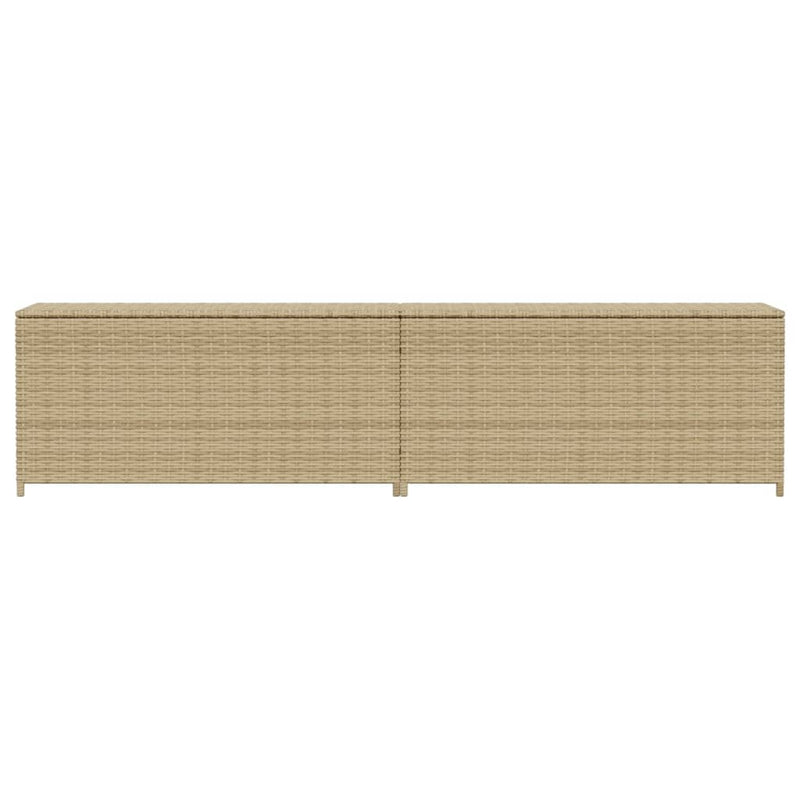 vidaXL Garden Storage Box Mix Beige 469L Poly Rattan