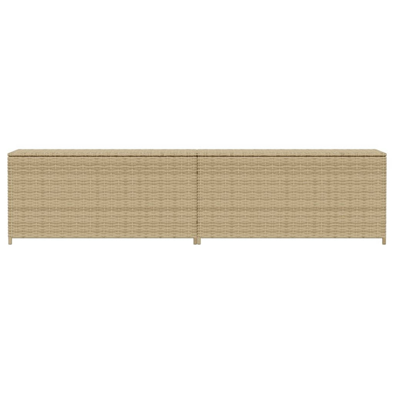 Garden Storage Box Mix Beige 469L Poly Rattan