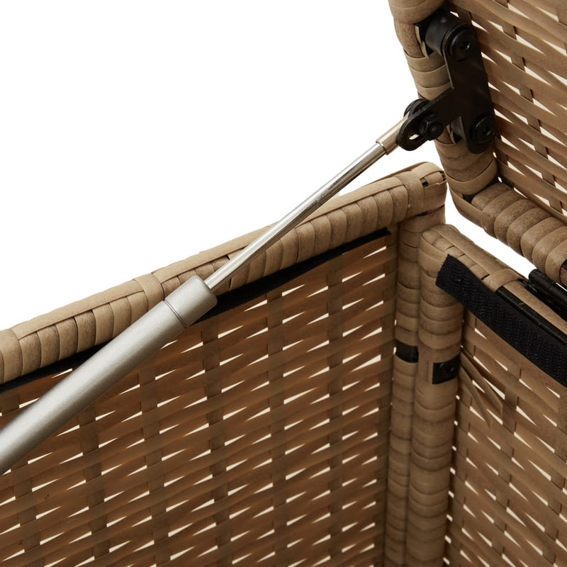 vidaXL Garden Storage Box Mix Beige 469L Poly Rattan