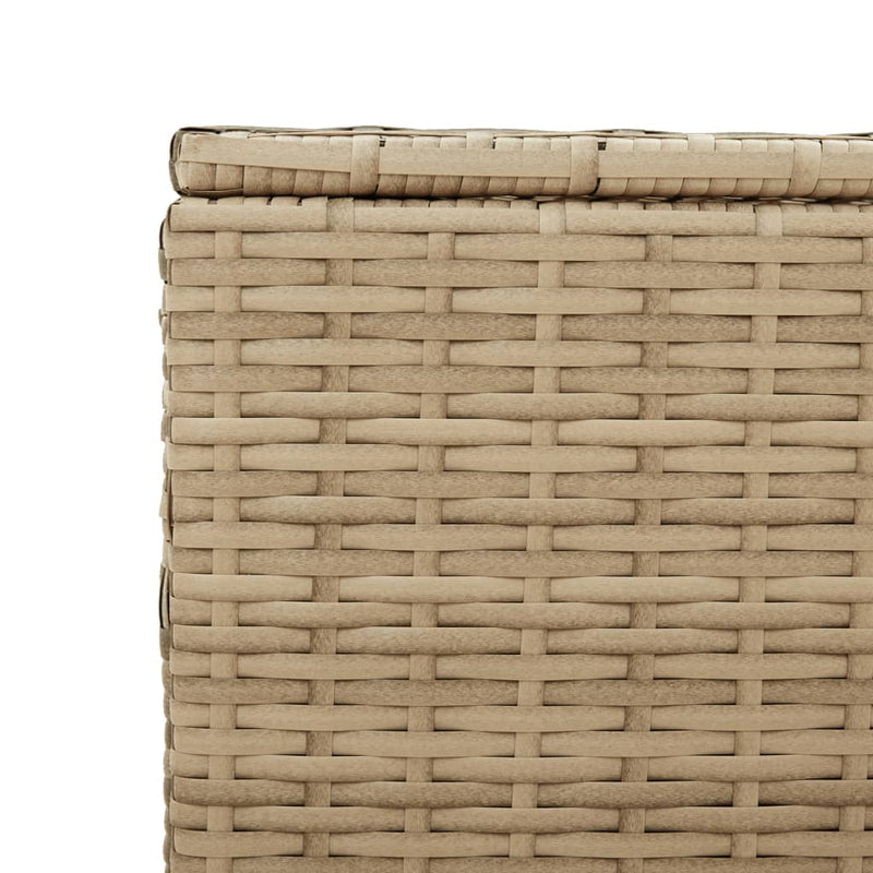 Garden Storage Box Mix Beige 469L Poly Rattan