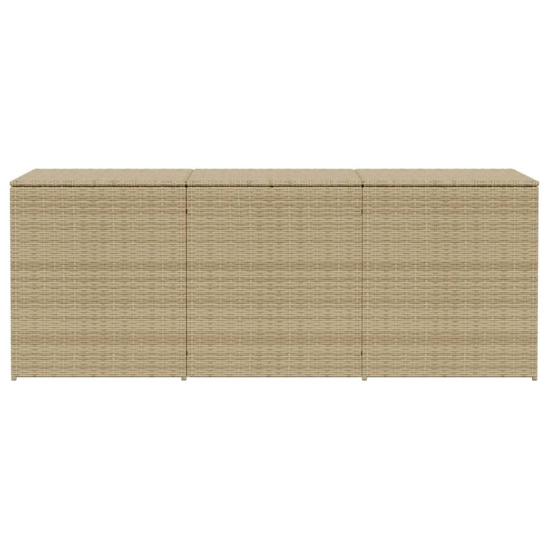 vidaXL Garden Storage Box Mix Beige 984L Poly Rattan