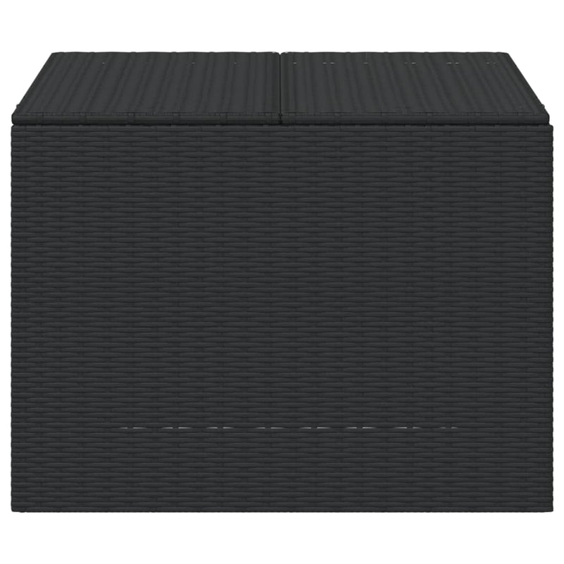 Garden Storage Box Black 291L Poly Rattan