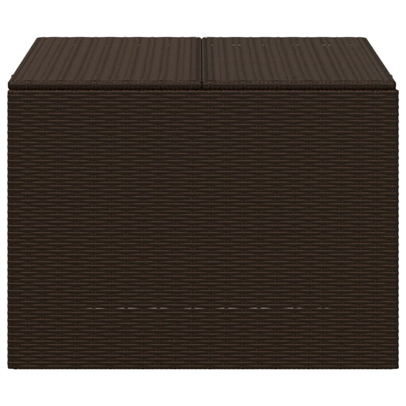 vidaXL Garden Storage Box Brown 291L Poly Rattan