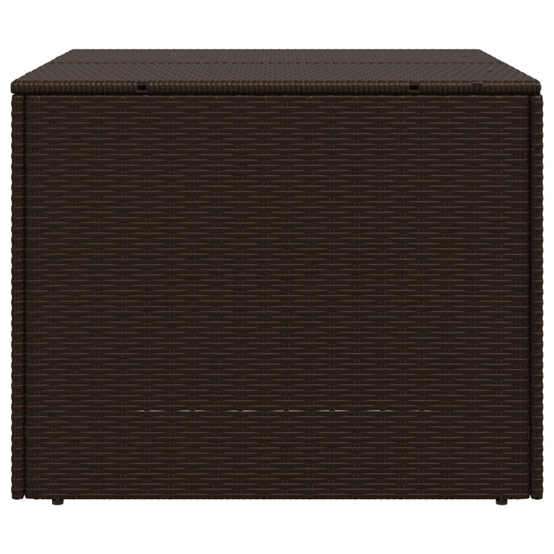 vidaXL Garden Storage Box Brown 291L Poly Rattan