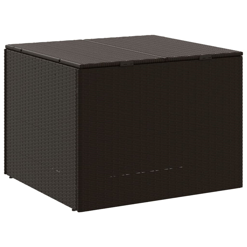 vidaXL Garden Storage Box Brown 291L Poly Rattan