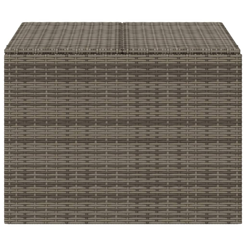 vidaXL Garden Storage Box Grey 291L Poly Rattan