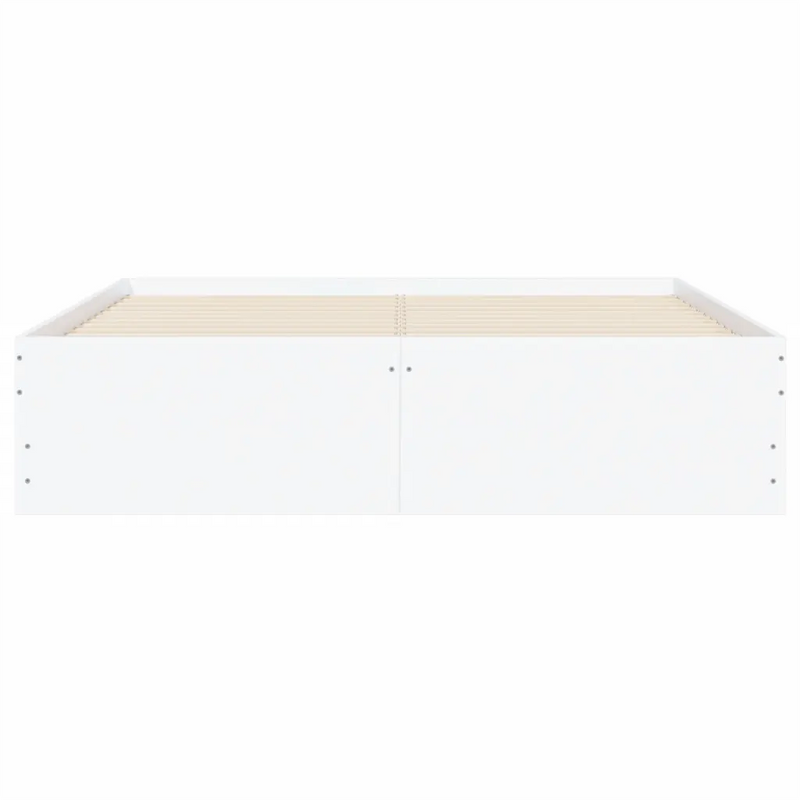 Bed Frame with Drawers without Mattress White 135x190 cm