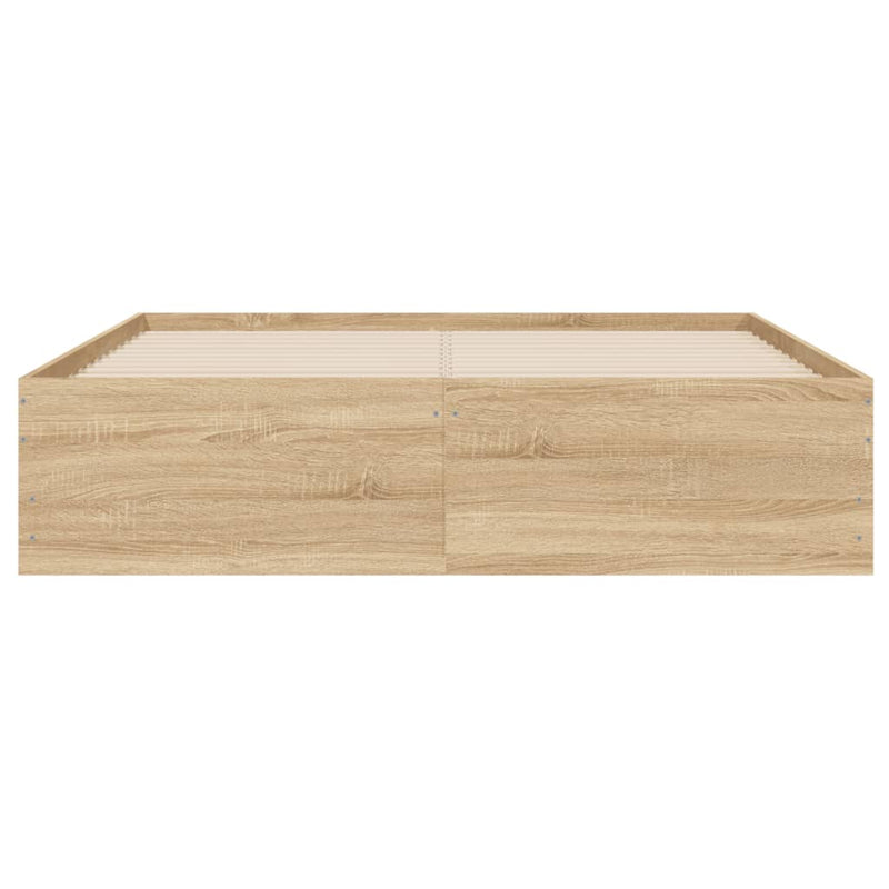 vidaXL Bed Frame with Drawers without Mattress Sonoma Oak 135x190 cm