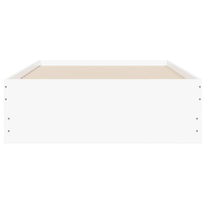 Bed Frame with Drawers White 90x190 cm Engineered Wood