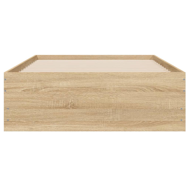 vidaXL Bed Frame with Drawers without Mattress Sonoma Oak 90x190 cm