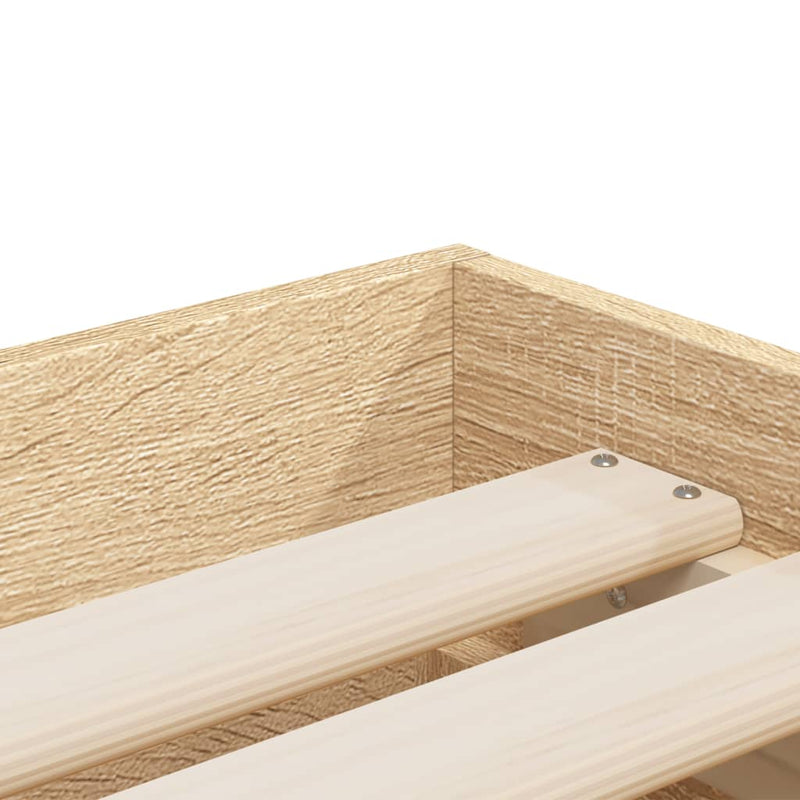 vidaXL Bed Frame with Drawers without Mattress Sonoma Oak 90x190 cm