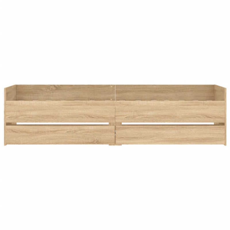 vidaXL Bed Frame with Drawers without Mattress Sonoma Oak 90x190 cm